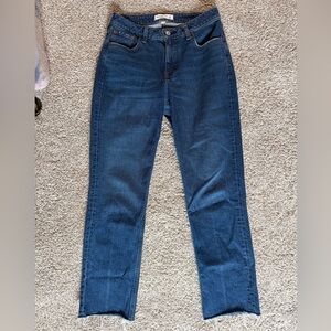 Abercrombie & Fitch Straight Leg Jeans - Dark Indigo Blue Sz 26S Curvy